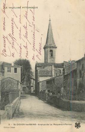.CPA  FRANCE 84 "St Didier les Bains, Avenue de la Roque sur Pernes"