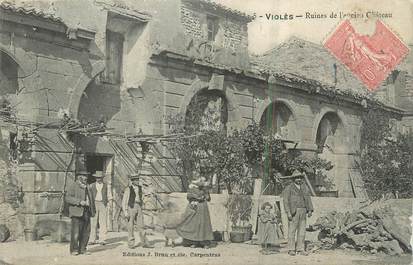 .CPA  FRANCE 84 "Violès, Ruines de l'ancien château"