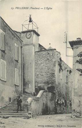 .CPA  FRANCE 84 "Velleron, L'église"