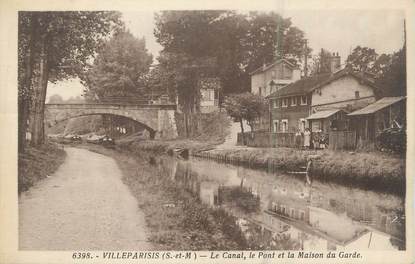 .CPA  FRANCE 77 "Villeparisis, Le canal, le pont et la maison du garde"