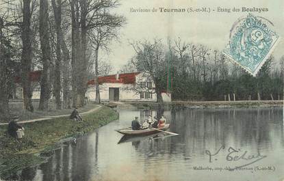 .CPA  FRANCE 77 "Environs  de Tournan,  Etang des Boulayes"