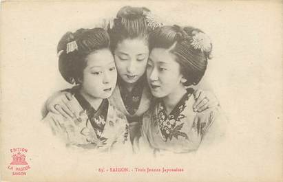  CPA  JAPON  /  GEISHA "Saigon, trois jeunes japonaises"