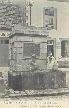 .CPA  FRANCE 77 "Montigny-Lencoup, La fontaine Trudaine"