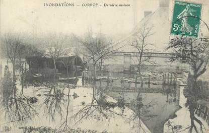 .CPA  FRANCE 77 "Lorroy, Dernière maison" / INONDATIONS