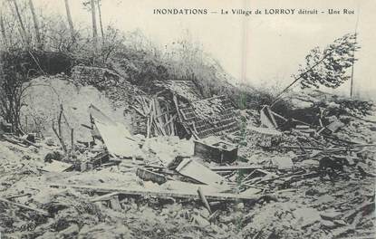 .CPA  FRANCE 77 "Lorroy, Une rue / INONDATIONS