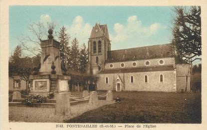 .CPA FRANCE 77 "Fontenailles, Place de l'église"