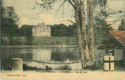 .CPA  FRANCE 77 Evry les Châteaux, Le château, le lac"