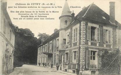 .CPA  FRANCE 77 " Citry, Le château"