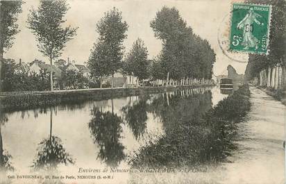 .CPA  FRANCE 77 "Bagneaux, Le canal"