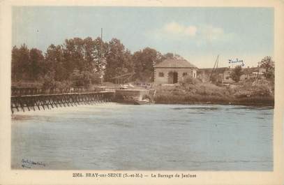 .CPA  FRANCE 77 "Bray sur Seine, Le barrage de Jaulnes"