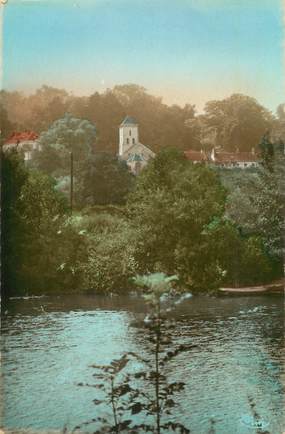 .CPSM  FRANCE 77 "Luzancy, L'église vue de la Marne"