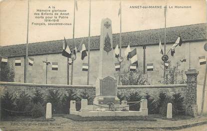 .CPA FRANCE 77 "Annet sur  Marne, Le monument"
