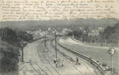 .CPA FRANCE 77 "Avon, Vue prise du pont de Thomery"