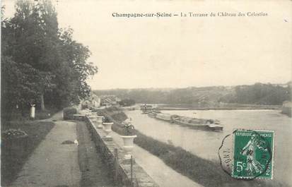 .CPA FRANCE 77 "Champagne sur Seine, La terrasse du château des Célestins"