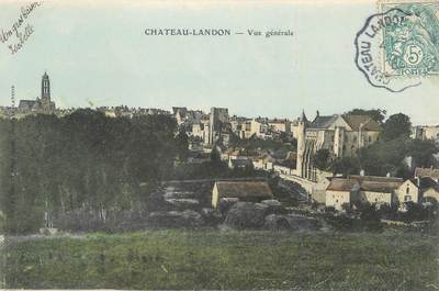 .CPA  FRANCE 77 "Château Landon, Vue générale"