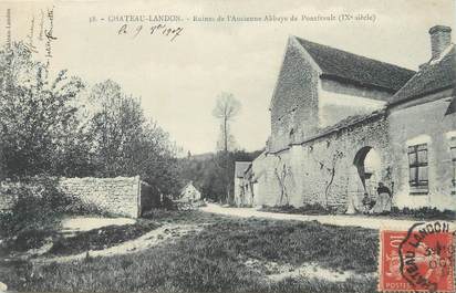 .CPA   FRANCE 77 "Château Landon, Ruines de l'ancienne abbaye de Pontfrault  "