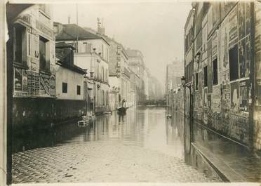 PHOTO ORIGINALE / FRANCE 75 "Paris, rue du Chemin Vert pendant les inondations"