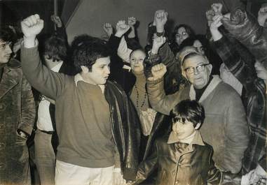 PHOTO ORIGINALE / FRANCE 75 "Paris, Libération d'Alain Geissmar, 1971, avec JP Sartre"