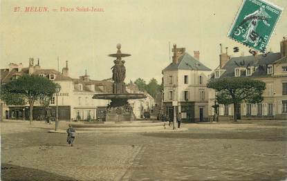 .CPA FRANCE 77 "Melun, Place St Jean"