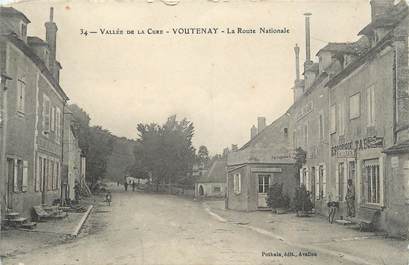 .CPA  FRANCE 89 "Voutenay, Route nationale"
