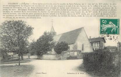 .CPA  FRANCE 89 "Villeroy, L'église"