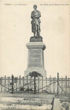 .CPA  FRANCE 89 "Venizy, Le monument aux morts"