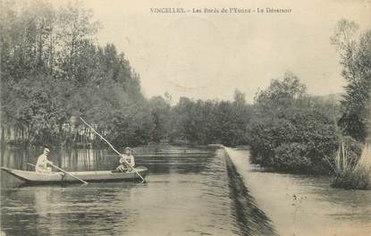 .CPA  FRANCE 89 "Vincelles, Les bords de l'Yonne, le déversoir"