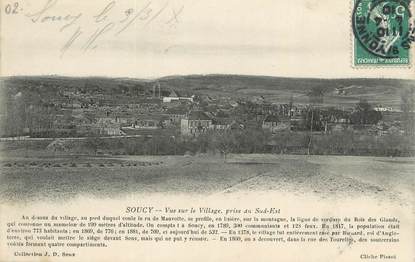 .CPA  FRANCE 89 "Soucy, Vue sur le village "