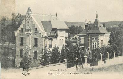 .CPA  FRANCE 89 "St Julien, Chalets de la gare"