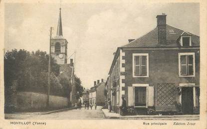 .CPA  FRANCE 89 "Montillot, Rue principale"