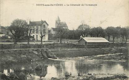 .CPA  FRANCE 89 " Nuits sous Ravières, Le déversoir de l'Armançon"