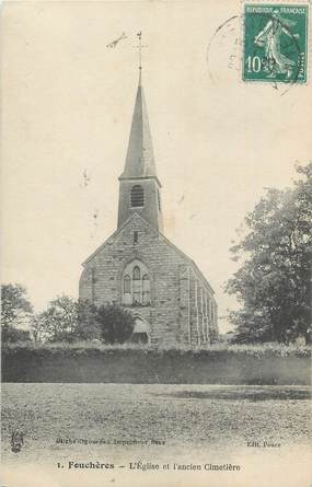 .CPA  FRANCE 89 " Fouchères, L'église et l'ancien cimetière"