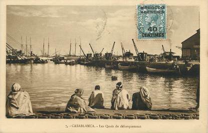 CPA MAROC "Casablanca, les quais de débarquement"
