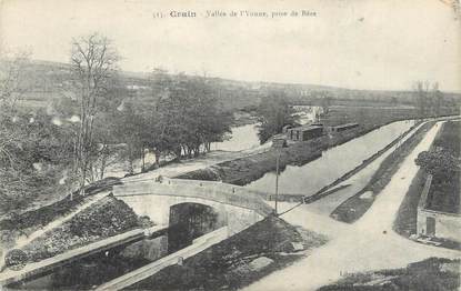 .CPA  FRANCE 89 "Crain, Vallée de l'Yonne prise de Bèze"