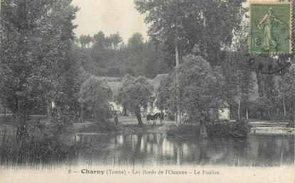 .CPA  FRANCE 89 "Charny, Les bords de l'Ouanne, le Foulon"