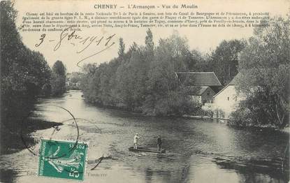 .CPA  FRANCE 89 "Cheney, L'Armançon, vue du moulin"