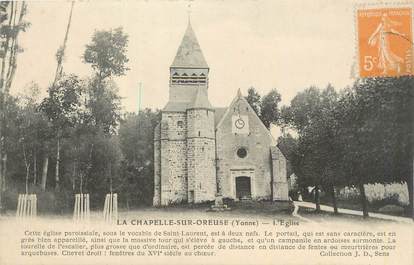 .CPA  FRANCE 89 "La Chapelle sur Oreuse, L'église  "