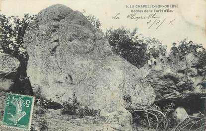 .CPA  FRANCE 89 "La Chapelle sur Oreuse, Roches de la forêt d'Eau"