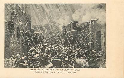 CPA MARTINIQUE "Pluie de feu sur la rue Victor Hugo"