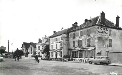 .CPSM  FRANCE 89 "Nuits sur Armançon, Les hôtels de la gare"