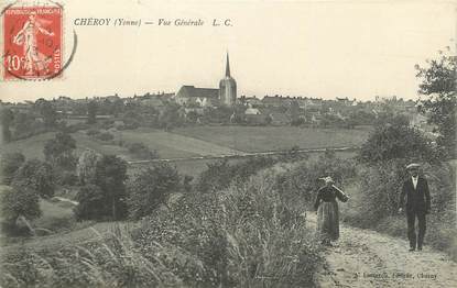 .CPA   FRANCE 89 " Chéroy, Vue générale"