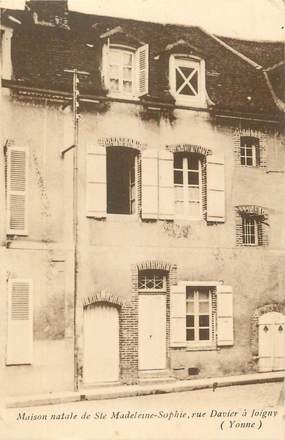 .CPA   FRANCE 89 " Joigny, Maison natale de Ste Madeleine Sophie, rue Davier"