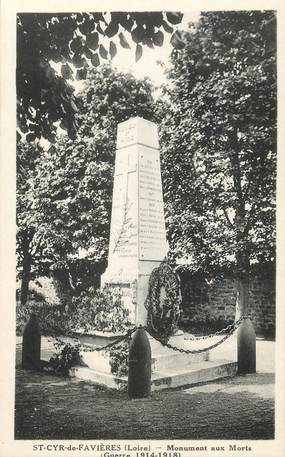 .CPA FRANCE 42 " St  Cyr de Favières, Monument aux morts"