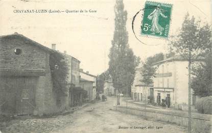 .CPA FRANCE 42 " Chavanay - Luzin, Quartier de la gare"