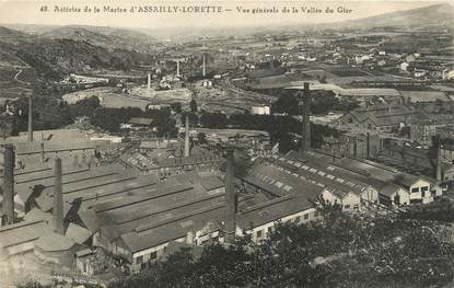 .CPA FRANCE 42  "Assailly Lorette, Acieries de la marine, Vue générale de la vallée du Gier"