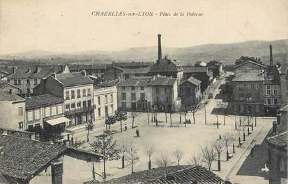 .CPA  FRANCE 42  "Chazelles sur Lyon, Place de la Poterne"