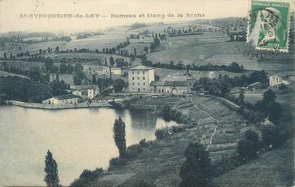 .CPA  FRANCE 42  "St Symphorien de Lay, Hameau et étang de la Roche"