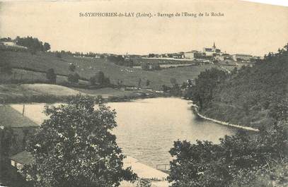 .CPA  FRANCE 42  "St Symphorien de Lay, Barrage de l'étang de la Roche"