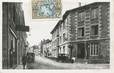 .CPSM  FRANCE 42  "Usson en Forez, Rue centrale, et Grand Hôtel Aubert"