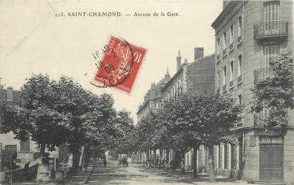 .CPA  FRANCE 42  "St Chamond, Avenue de la gare"